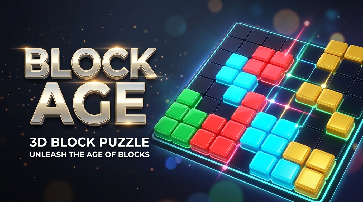 Block Age 3D Puzzle Feature Graphic Banner